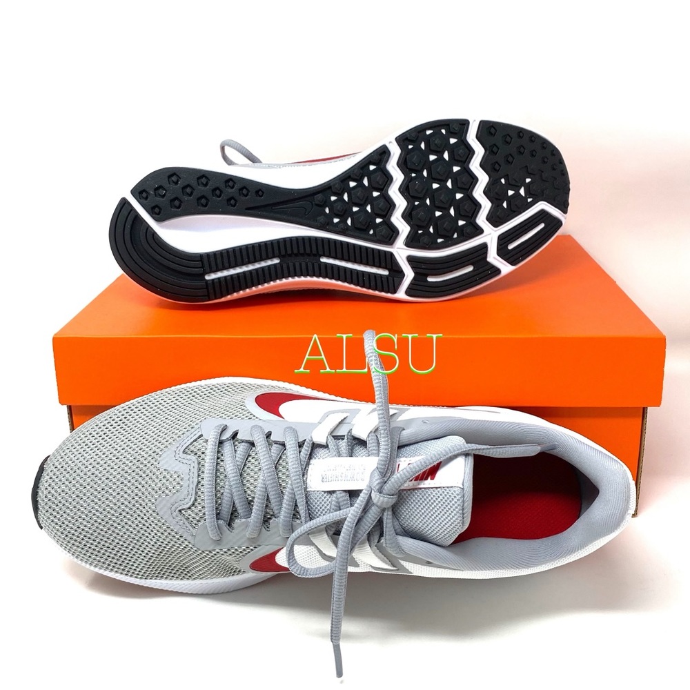 Nike Downshifter 9 Wolf Grey Canvas Men’s Sneakers - Picture 4 of 12